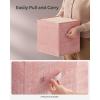 imageSONGMICS Storage Cubes 13Inch NonWoven Fabric Bins with Double Handles Set of 8 Closet Organizers for Shelves Foldable for Clothes Cattail Gray UROB833G01Jelly Pink