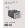 imageSONGMICS Storage Cubes 13Inch NonWoven Fabric Bins with Double Handles Set of 8 Closet Organizers for Shelves Foldable for Clothes Cattail Gray UROB833G01Cattail Gray