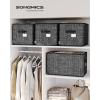 imageSONGMICS Storage Cubes 13Inch NonWoven Fabric Bins with Double Handles Set of 8 Closet Organizers for Shelves Foldable for Clothes Cattail Gray UROB833G01Ink Black