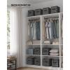 imageSONGMICS Storage Cubes 13Inch NonWoven Fabric Bins with Double Handles Set of 8 Closet Organizers for Shelves Foldable for Clothes Cattail Gray UROB833G01Ink Black