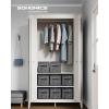 imageSONGMICS Storage Cubes 13Inch NonWoven Fabric Bins with Double Handles Set of 8 Closet Organizers for Shelves Foldable for Clothes Cattail Gray UROB833G01Ink Black