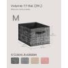imageSONGMICS Storage Cubes 13Inch NonWoven Fabric Bins with Double Handles Set of 8 Closet Organizers for Shelves Foldable for Clothes Cattail Gray UROB833G01Ink Black
