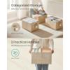 imageSONGMICS Storage Cubes 13Inch NonWoven Fabric Bins with Double Handles Set of 8 Closet Organizers for Shelves Foldable for Clothes Cattail Gray UROB833G01Sand Beige