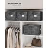 imageSONGMICS Storage Cubes 13Inch NonWoven Fabric Bins with Double Handles Set of 8 Closet Organizers for Shelves Foldable for Clothes Cattail Gray UROB833G01Ink Black