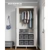 imageSONGMICS Storage Cubes 13Inch NonWoven Fabric Bins with Double Handles Set of 8 Closet Organizers for Shelves Foldable for Clothes Cattail Gray UROB833G01Ink Black