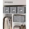 imageSONGMICS Storage Cubes 13Inch NonWoven Fabric Bins with Double Handles Set of 8 Closet Organizers for Shelves Foldable for Clothes Cattail Gray UROB833G01Cattail Gray