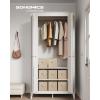 imageSONGMICS Storage Cubes 13Inch NonWoven Fabric Bins with Double Handles Set of 8 Closet Organizers for Shelves Foldable for Clothes Cattail Gray UROB833G01Sand Beige