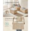 imageSONGMICS Storage Cubes 13Inch NonWoven Fabric Bins with Double Handles Set of 8 Closet Organizers for Shelves Foldable for Clothes Cattail Gray UROB833G01Sand Beige