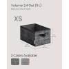 imageSONGMICS Storage Cubes 13Inch NonWoven Fabric Bins with Double Handles Set of 8 Closet Organizers for Shelves Foldable for Clothes Cattail Gray UROB833G01Ink Black