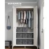 imageSONGMICS Storage Cubes 13Inch NonWoven Fabric Bins with Double Handles Set of 8 Closet Organizers for Shelves Foldable for Clothes Cattail Gray UROB833G01Ink Black