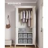 imageSONGMICS Storage Cubes 13Inch NonWoven Fabric Bins with Double Handles Set of 8 Closet Organizers for Shelves Foldable for Clothes Cattail Gray UROB833G01Cattail Gray
