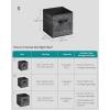 imageSONGMICS Storage Cubes 13Inch NonWoven Fabric Bins with Double Handles Set of 8 Closet Organizers for Shelves Foldable for Clothes Cattail Gray UROB833G01Ink Black