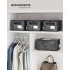imageSONGMICS Storage Cubes 13Inch NonWoven Fabric Bins with Double Handles Set of 8 Closet Organizers for Shelves Foldable for Clothes Cattail Gray UROB833G01Ink Black