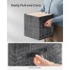 imageSONGMICS Storage Cubes 13Inch NonWoven Fabric Bins with Double Handles Set of 8 Closet Organizers for Shelves Foldable for Clothes Cattail Gray UROB833G01Ink Black