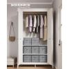 imageSONGMICS Storage Cubes 13Inch NonWoven Fabric Bins with Double Handles Set of 8 Closet Organizers for Shelves Foldable for Clothes Cattail Gray UROB833G01Cattail Gray
