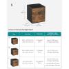 imageSONGMICS Storage Cubes Set of 8 Storage Bins Foldable Fabric Storage Boxes 13 x 13 x 13 Inches Fit Cube Storage Unit for Clothes Bedroom Living Room Rustic Brown and Ink Black URFB833B01S 102L x 102W x 11H