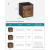 imageSONGMICS Storage Cubes Set of 8 Storage Bins Foldable Fabric Storage Boxes 13 x 13 x 13 Inches Fit Cube Storage Unit for Clothes Bedroom Living Room Rustic Brown and Ink Black URFB833B01L 13L x 13W x 13H