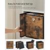 imageSONGMICS Storage Cubes Set of 8 Storage Bins Foldable Fabric Storage Boxes 13 x 13 x 13 Inches Fit Cube Storage Unit for Clothes Bedroom Living Room Rustic Brown and Ink Black URFB833B01S 102L x 102W x 11H