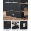 imageSONGMICS Watch Box 12Slot Watch Case with Large Glass Lid Removable Watch Pillows Watch Box Organizer Gift for Loved Ones Black Synthetic Leather Greenish Beige Lining UJWB12BEBlack  Gray