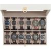 imageSONGMICS Watch Box 12Slot Watch Case with Large Glass Lid Removable Watch Pillows Watch Box Organizer Gift for Loved Ones Black Synthetic Leather Greenish Beige Lining UJWB12BECloud White  Cappuccino Beige