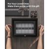 imageSONGMICS Watch Box 12Slot Watch Case with Large Glass Lid Removable Watch Pillows Watch Box Organizer Gift for Loved Ones Black Synthetic Leather Greenish Beige Lining UJWB12BEBlack  Black