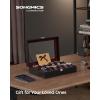 imageSONGMICS Watch Box 12Slot Watch Case with Large Glass Lid Removable Watch Pillows Watch Box Organizer Gift for Loved Ones Black Synthetic Leather Greenish Beige Lining UJWB12BEBlack  Wine Red