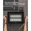 imageSONGMICS Watch Box 12Slot Watch Case with Large Glass Lid Removable Watch Pillows Watch Box Organizer Gift for Loved Ones Black Synthetic Leather Greenish Beige Lining UJWB12BEBlack  Gray