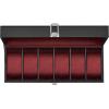 imageSONGMICS Watch Box 12Slot Watch Case with Large Glass Lid Removable Watch Pillows Watch Box Organizer Gift for Loved Ones Black Synthetic Leather Greenish Beige Lining UJWB12BEBlack  Wine Red