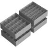 imageSONGMICS Set of 4 Drawer Organizers Closet Organizers for Underwear 80 Cells Foldable Sock Holders 118 x 118 x 39 Inches for Storing Socks Ties Belts Dove Gray URUS011G01Dove Gray