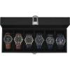 imageSONGMICS Watch Box 12Slot Watch Case with Large Glass Lid Removable Watch Pillows Watch Box Organizer Gift for Loved Ones Black Synthetic Leather Greenish Beige Lining UJWB12BEBlack  Black