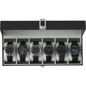 imageSONGMICS Watch Box 12Slot Watch Case with Large Glass Lid Removable Watch Pillows Watch Box Organizer Gift for Loved Ones Black Synthetic Leather Greenish Beige Lining UJWB12BEBlack  Gray