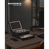 imageSONGMICS 12Slot Watch Box 2Tier Watch Display Case with Large Glass Lid Removable Watch Pillows Velvet Lining Jewelry Box Gift Idea Ebony Black UJOW012B01Ebony Black