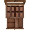 imageSONGMICS 12Slot Watch Box 2Tier Watch Display Case with Large Glass Lid Removable Watch Pillows Velvet Lining Jewelry Box Gift Idea Ebony Black UJOW012B01Rustic Walnut