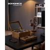 imageSONGMICS 12Slot Watch Box 2Tier Watch Display Case with Large Glass Lid Removable Watch Pillows Velvet Lining Jewelry Box Gift Idea Ebony Black UJOW012B01Rustic Walnut