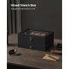 imageSONGMICS 12Slot Watch Box 2Tier Watch Display Case with Large Glass Lid Removable Watch Pillows Velvet Lining Jewelry Box Gift Idea Ebony Black UJOW012B01Ebony Black