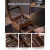imageSONGMICS 12Slot Watch Box 2Tier Watch Display Case with Large Glass Lid Removable Watch Pillows Velvet Lining Jewelry Box Gift Idea Ebony Black UJOW012B01Rustic Walnut