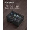 imageSONGMICS 12Slot Watch Box 2Tier Watch Display Case with Large Glass Lid Removable Watch Pillows Velvet Lining Jewelry Box Gift Idea Ebony Black UJOW012B01Ink Black
