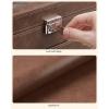 imageSONGMICS 12Slot Watch Box Lockable Watch Case with Glass Lid 2 Layers with 1 Drawer for Rings Bracelets Gift Idea Black Synthetic Leather Black Lining UJWB012B03Brown  Brown