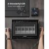 imageSONGMICS 12Slot Watch Box Lockable Watch Case with Glass Lid 2 Layers with 1 Drawer for Rings Bracelets Gift Idea Black Synthetic Leather Black Lining UJWB012B03Black  Gray