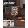 imageSONGMICS 12Slot Wooden Watch Box Display Case With Window Cabinet With Solid Wood Veneer Velvet Lining Vertical Storage Space Saving Gift Idea Ebony Black UJOW014B01Coffee Brown