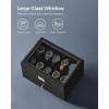 imageSONGMICS 20Slot Watch Box Watch Case with Glass Lid 2 Layers Lockable Watch Display Case Black Synthetic Leather Black Lining UJWB020B01Black  Black