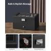 imageSONGMICS 20Slot Watch Box Watch Case with Glass Lid 2 Layers Lockable Watch Display Case Black Synthetic Leather Black Lining UJWB020B01Black  Black