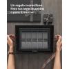 imageSONGMICS 20Slot Watch Box Watch Case with Glass Lid 2 Layers Lockable Watch Display Case Black Synthetic Leather Black Lining UJWB020B01Black  Gray