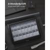 imageSONGMICS 24Slot Watch Box Lockable Storage Case With Glass Lid Ink Black Synthetic Leather Dove Gray Lining Gift Idea UJWB024Ink Black  Dove Gray