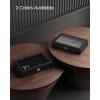 imageSONGMICS 24Slot Watch Box Lockable Storage Case With Glass Lid Ink Black Synthetic Leather Dove Gray Lining Gift Idea UJWB024Ink Black  Ink Black