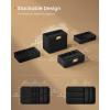 imageSONGMICS HOME RONNE Collection  3Tier Watch Box Stackable 8Slot Watch Case Woven Embossed PU Leather Floating Effect Gift Idea Ink Black Surface Ink Black Lining UJWB021B01Ink Black  Ink Black