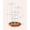 imageSONGMICS Jewelry Holder Jewelry Organizer 3 Tiers and 1 Tray Gift for Mom Jewelry Display Stand with Metal Frame Necklace Earring Bracelet Holder for Rings Jelly Pink and Cloud WhiteMatte White  Caramel Brown