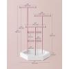 imageSONGMICS Jewelry Holder Jewelry Organizer 3 Tiers and 1 Tray Gift for Mom Jewelry Display Stand with Metal Frame Necklace Earring Bracelet Holder for Rings Jelly Pink and Cloud WhiteJelly Pink  Cloud White