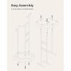 imageSONGMICS Jewelry Holder Jewelry Organizer 3 Tiers and 1 Tray Gift for Mom Jewelry Display Stand with Metal Frame Necklace Earring Bracelet Holder for Rings Jelly Pink and Cloud WhiteInk Black  Caramel Brown
