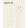 imageSONGMICS Jewelry Holder Jewelry Organizer 3 Tiers and 1 Tray Gift for Mom Jewelry Display Stand with Metal Frame Necklace Earring Bracelet Holder for Rings Jelly Pink and Cloud WhiteMatte White  Natural Beige